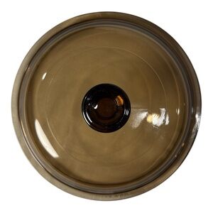 Vintage Corning Vision Pyrex Amber Brown V-1-C Replacement LID Only 6.5”